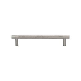 Heritage Brass Cabinet Pull Partial Knurl Design 128mm CTC Satin Nickel finish
