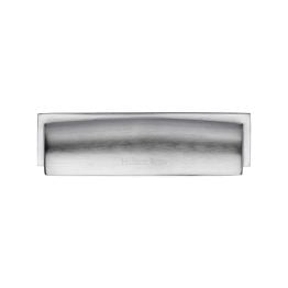 Heritage Brass Drawer Pull Shropshire Design 76/96mm CTC Satin Chrome Finish