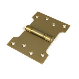 Satin Brass 4" x 3" x 5" Parliament Hinge (pair) ss