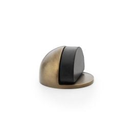 Alexander & Wilks - Shield Floor Mounted Door Stop - Antique Brass