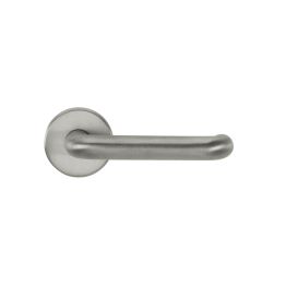 CleanTouch Anti-Bac RTD Safety Lever on Round Rose - Satin Chrome