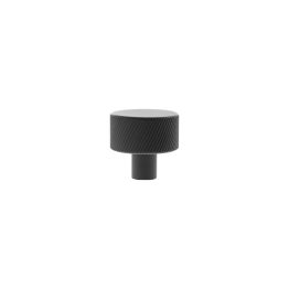 Millhouse Brass Paddington Spiral Round Cabinet Knob Handle - Matt Black