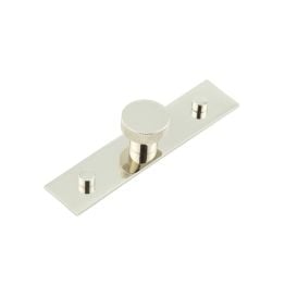 Wenlock Cupboard Knobs 30mm Plain Backplate Polished Nickel - By Frelan Hardware - HOX-130PN-5090PN