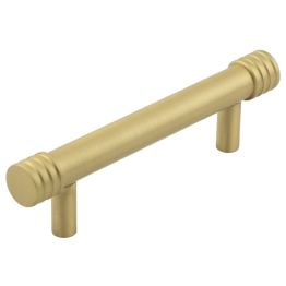 Hoxton Sturt Cabinet Handles 96mm Ctrs Satin Brass - By Frelan Hardware - HOX450SB