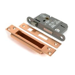 Polished Bronze 2½" 5 Lever BS Sash Lock