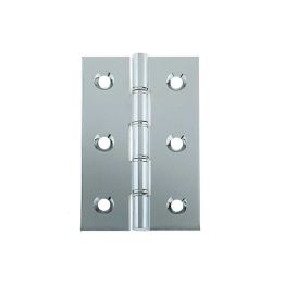 Double Phosphor Bronze Washered Hinge 76x50x2mm Polished Chrome - By Frelan Hardware - J9121BPC