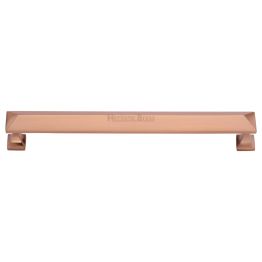Heritage Brass Cabinet Pull Pyramid Design 203mm CTC Satin Rose Gold Finish