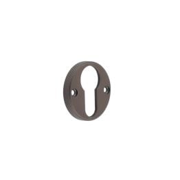 Burlington Westbourne Knurled Euro Profile Escutcheon Dark Bronze - By Frelan Hardware - BUR181DB