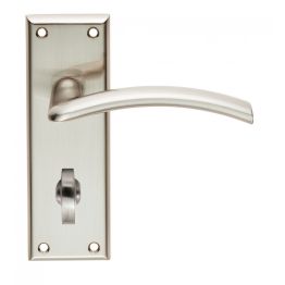 Serozzetta Trenta Lever On Bathroom  Backplate - Satin Nickel