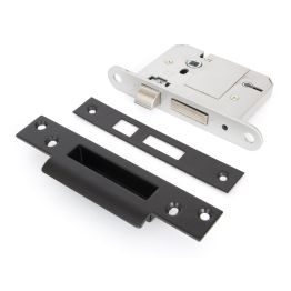 Black 3" 5 Lever BS Sash Lock