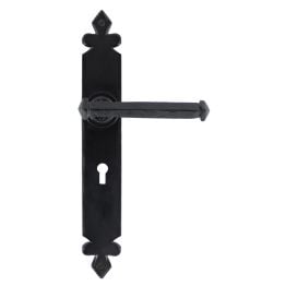 Black Tudor Lever Lock Set