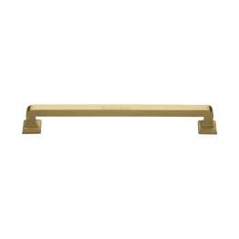 Heritage Brass Door Pull Handle Square Vintage Design 338mm Satin Brass Finish