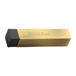 Heritage Brass Door Stop Square Wall Mounted Design Antique Brass Finish