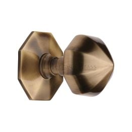 Heritage Brass Octagon Centre Door Knob 2 1/2" Antique Brass finish