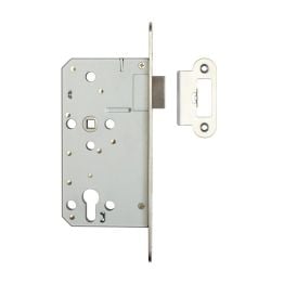 Jedo 72mm Din Escape Locks 60mm backset radiused Satin Stainless Steel - By Frelan Hardware - JL-DE60RSSS