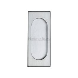 Flush Pull Handle 105mm Satin Chrome Finish