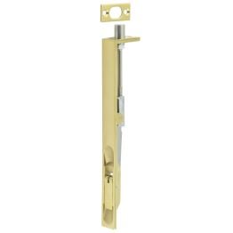Stainless Steel Flush Bolts JSS51 Satin Brass 203mm x 20mm Square Forend - By Frelan Hardware - JSS51SB