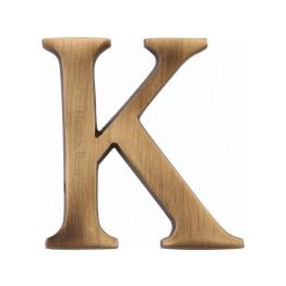 Heritage Brass Alphabet K Pin Fix 51mm (2") Antique Brass Finish