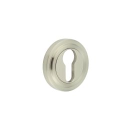 Burlington Euro Profile Escutcheons Stepped Rose Satin Nickel - By Frelan Hardware - BUR-61SN-73SN