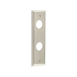 Burlington II Lever Plate Choices Bathroom Satin Nickel - By Frelan Hardware - BUR453SN