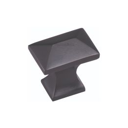Heritage Brass Cabinet Knob Pyramid Design 35mm Matt Black Finish