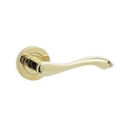 Gamma Door Handles Brass Finish - By Frelan Hardware - JV509PVD