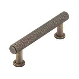 Burlington Piccadilly Knurled Cabinet Handles 96mm Antique Brass - By Frelan Hardware - BUR410AB