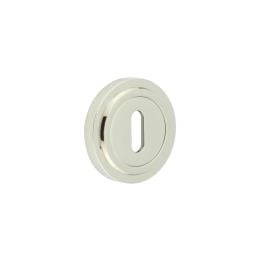 Burlington Standard Keyway Escutcheons Stepped Rose Polished Nickel - By Frelan Hardware - BUR-60PN-73PN
