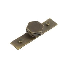Nile Cupboard Knobs 40mm Plain Antique Brass - By Frelan Hardware - HOX-340AB-5090AB