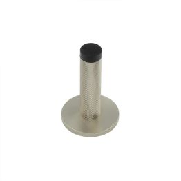 Burlington Knurled Wall Mounted Doorstops Knurled Rose Satin Nickel - By Frelan Hardware - BUR-968SN-969SN