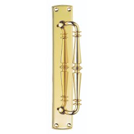 Ornate Pull Handle - Polished Brass