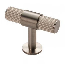 Lines T-Bar Knob  - Satin Nickel