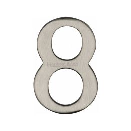 Heritage Brass Numeral 8 Self Adhesive 51mm (2") Satin Nickel finish