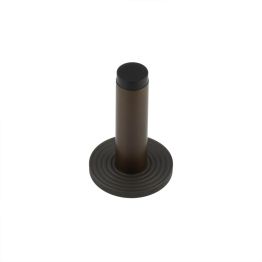 Burlington Plain Wall Mounted Door Stops Reeded Rose Dark Bronze - By Frelan Hardware - BUR-970DB-974DB