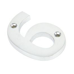 Satin Chrome Numeral 6