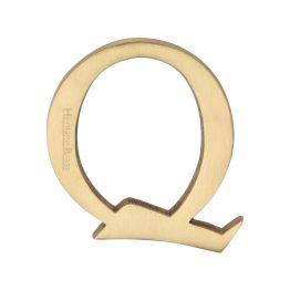 Heritage Brass Alphabet Q Pin Fix 51mm (2") Satin Brass Finish