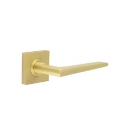 Burlington Mayfair Door Handles Square Plain Satin Brass - By Frelan Hardware - BUR10KIT240