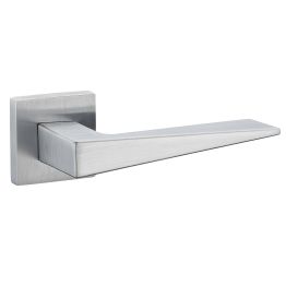 Oro&Oro Ivy Lever Door Handle on Square Rose - Satin Chrome