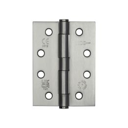 Jedo Grade 7 Steel Heavy Duty Button Tip Hinges 102x76x2.5mm Satin Chrome - By Frelan Hardware - J451BT-SC