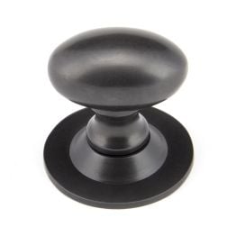 Aged Bronze Oval Cabinet Knob 33mm