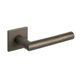 Tupai Exclusivo 5S Line Covela Lever Door Handle on 5mm Slimline Square Rose - Titanium