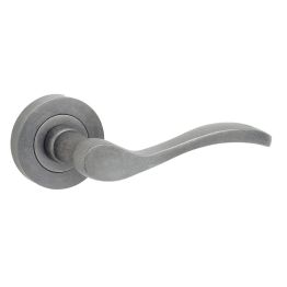 Turin Door Handle on Rose Rustic - By Frelan Hardware - JV550RUS