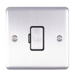 Eurolite Enhance Decorative Unswitched Fuse Spur Satin Stainless Steel