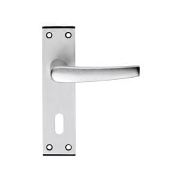 Aluminium Mial Lever On Lock Backplate - Satin Anodised Aluminium