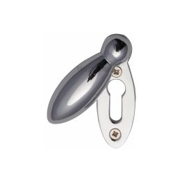 Heritage Brass Covered Keyhole Oval Polished Chrome finish