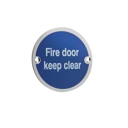 Stainless Steel Fire Door Keep Clear 75mm Satin Stainless Steel - By Frelan Hardware - JS108SSS