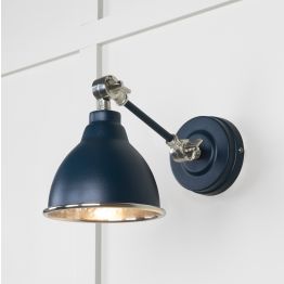 Hammered Nickel Brindley Wall Light in Dusk