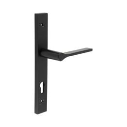 CR-105 Black Multi Point Backplate Door Handle - By Frelan Hardware - CR-105G4MB