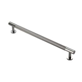 Ftd Knurled Pull Handle 224mm c/c - Polished Chrome