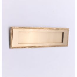 Georgian Letter Plate 250mm Satin Brass